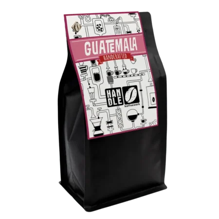 Kaffee aus Guatemala. Dunkle Röstung. Handle Kaffeewerk