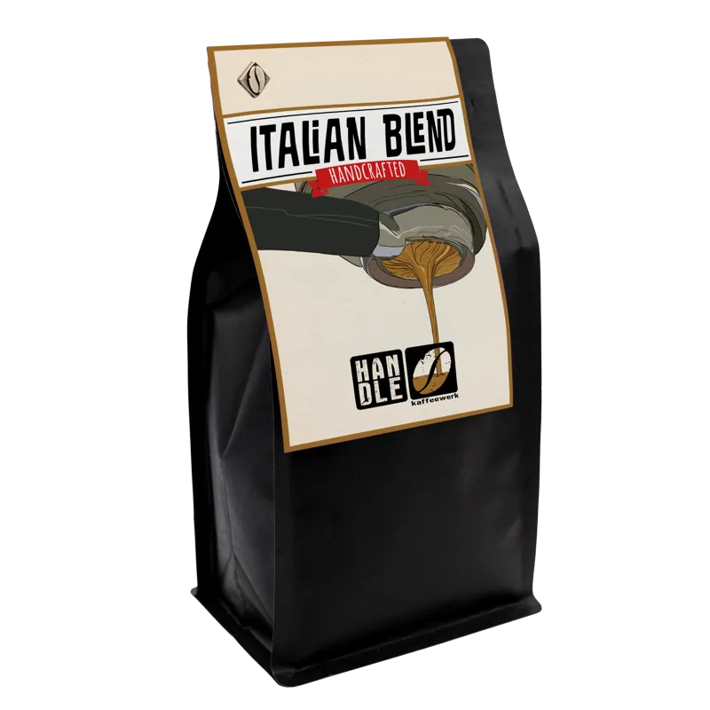 Italian Blend, Espresso Mischung. Dunke Röstung Handle Kaffeewerk