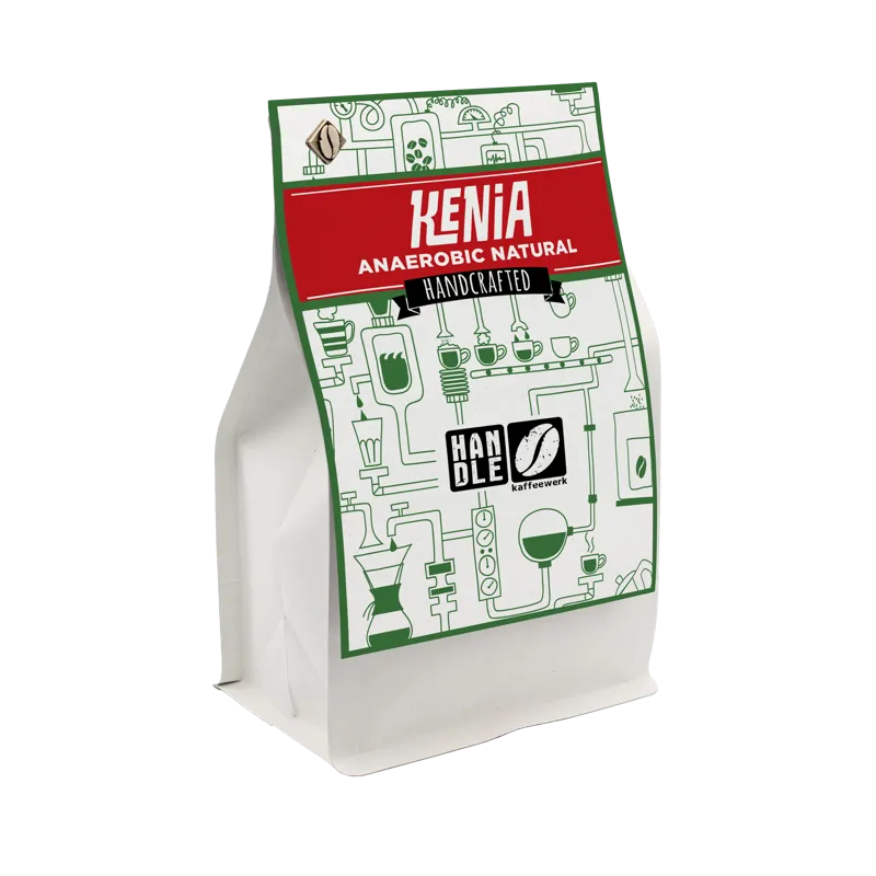 Kaffee aus Kenia. Helle Röstung. Kaffeewerk Handle